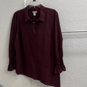 Westbound Burgundy Button Down Shirt